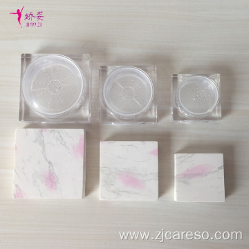 Cosmetic Powder Jar with Water Transfer Printing Lid